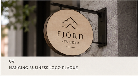 Hanging Business Logo Plaque concept preview